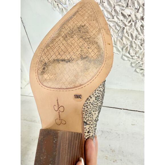 Jessica Simpson Zadie 2 Pull On Pointed Toe Cowboy Western Boots beige 42 / 10M - Picture 11 of 11